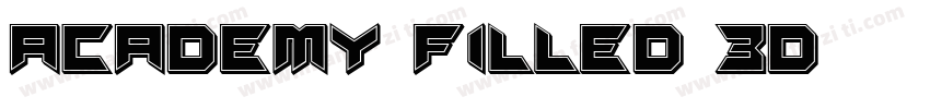 Academy Filled 3D字体转换